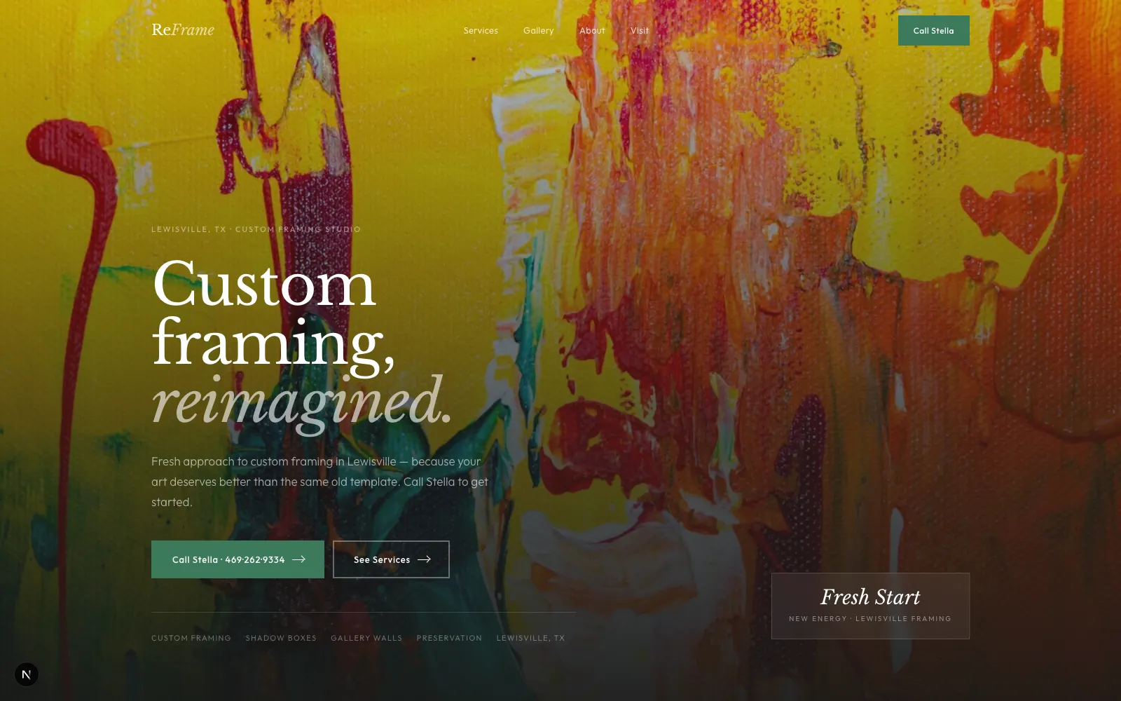 ReFrame website in Lewisville, TX